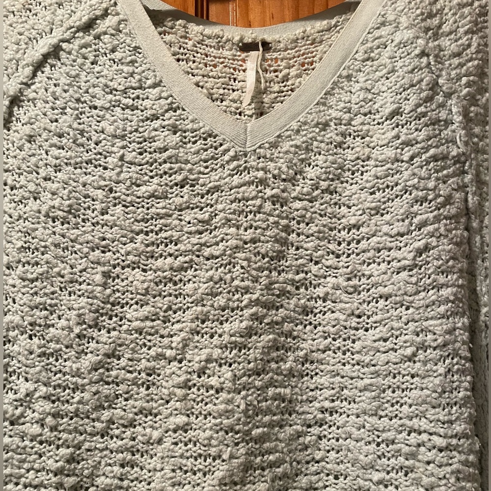 Free People Songbird Boucle Knit Sweater, Mint Green, Size XS - Picture 3 of 5